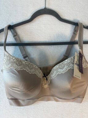 NEW Cacique Modern Balconette Ornate Lace Bra size 38F